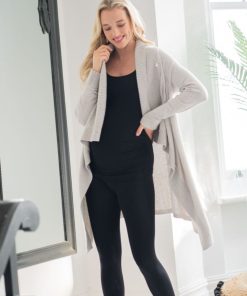 Ropa Premama Seraphine | Cardigan Premama De Cachemir Y Algodon - Gris