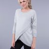 Ropa Premama Seraphine | Jersey Lactancia Premama Cruzado En Mezcla De Algodon - Gris
