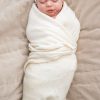 Lactancia Seraphine | Minimanta De Bebe De Punto De Algodon Y Cachemir Blanco Marfil