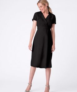 Ropa Premama Seraphine | Vestido Premama De Top Cruzado Negro