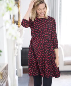 Ropa Premama Seraphine | Vestido Premama Y Lactancia De Vuelo Estampado