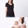 Ropa Premama Seraphine | Camisetas Premama Y Lactancia Pack De Blanca Y Negra