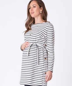Ropa Premama Seraphine | Tunica Premama Y Lactancia A Rayas De Algodon