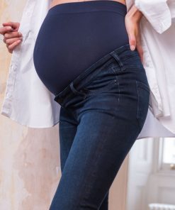 Ropa Premama Seraphine | Vaqueros De Premama Skinny Sobre El Viente En Indigo