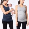 Ropa Premama Seraphine | Camisetas Lactancia Premama - Pack Gris Y Azul Marino